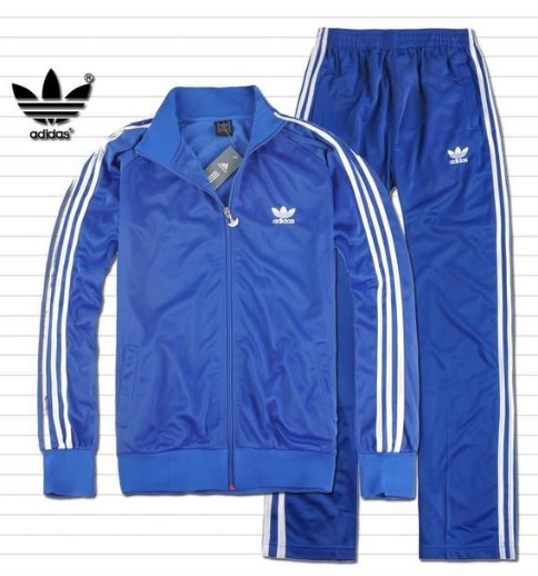 blue and black adidas tracksuit